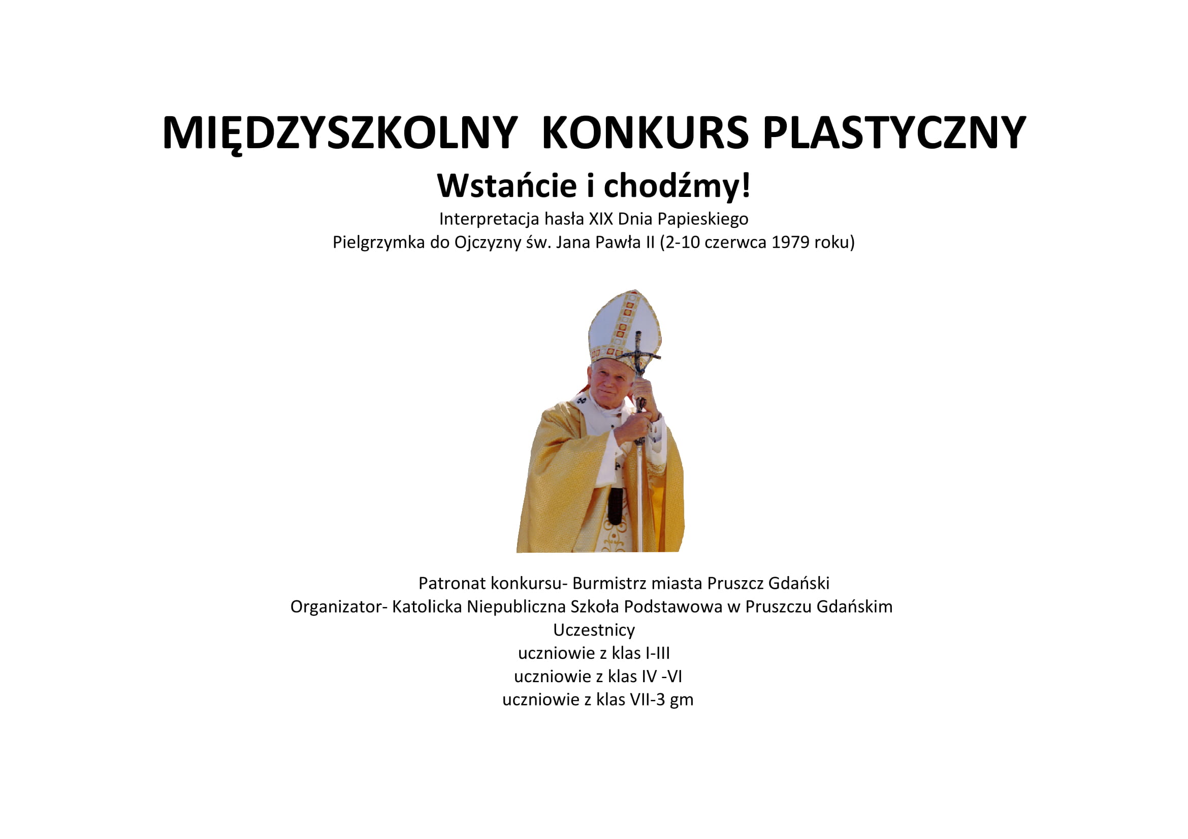 MIĘDZYSZKOLNY KONKURS PLASTYCZNY 