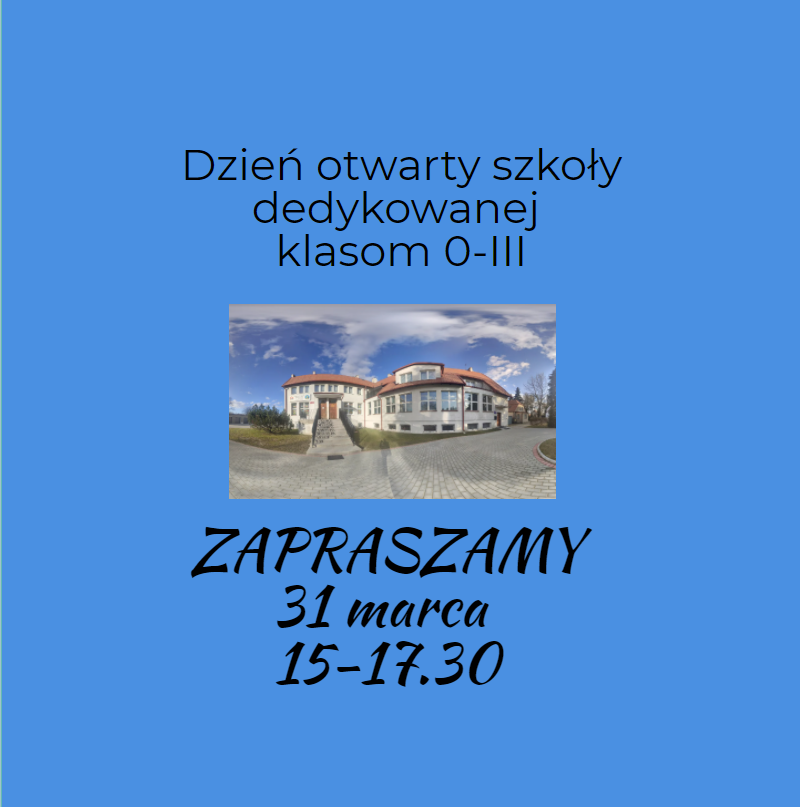 Dzień otwarty szkoły dla klas I-III!