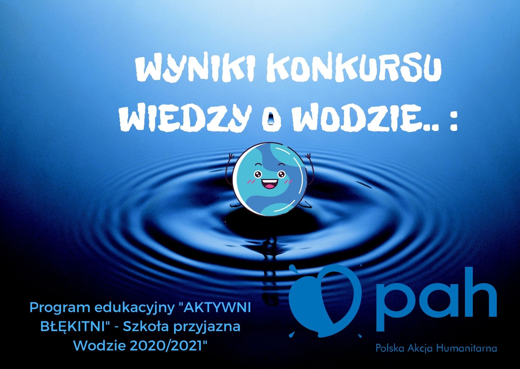 Wyniki konkursu wiedzy o wodzie.