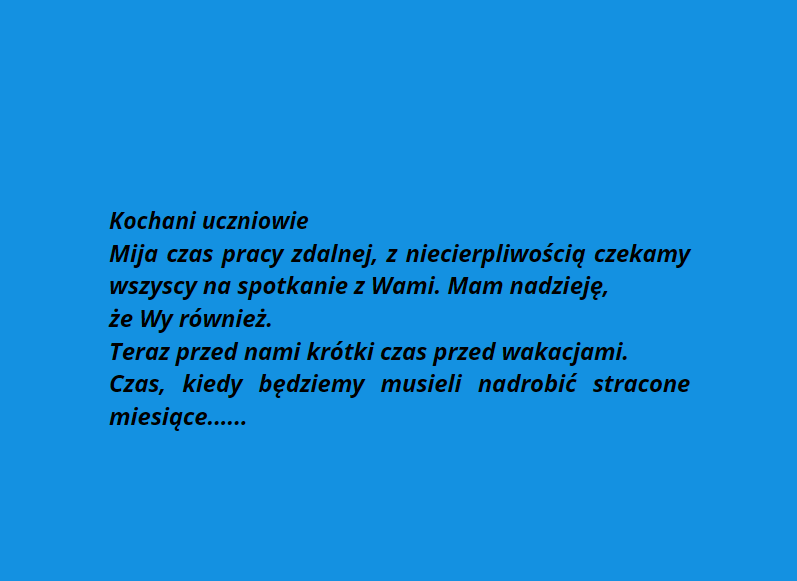 Cieszymy się z Waszego powrotu