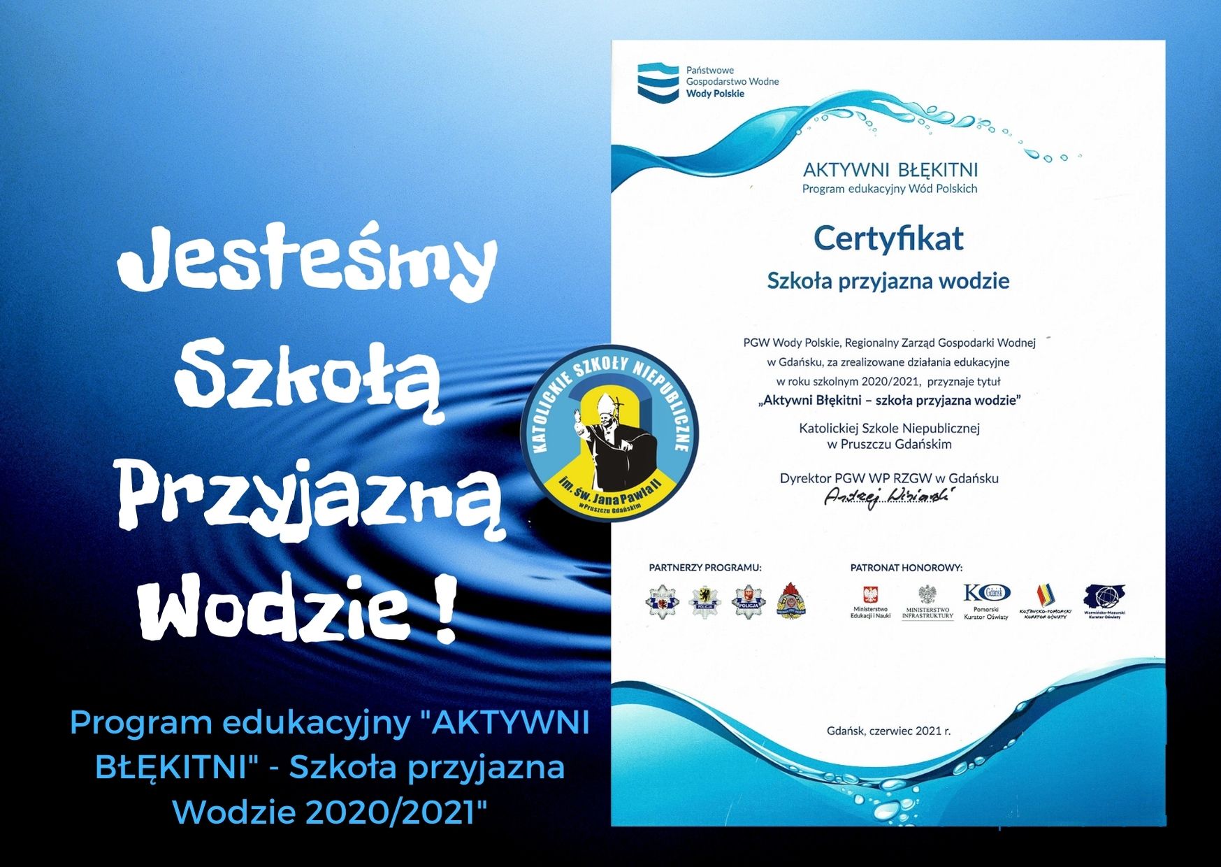 Jesteśmy Szkołą Przyjazną Wodzie :-)