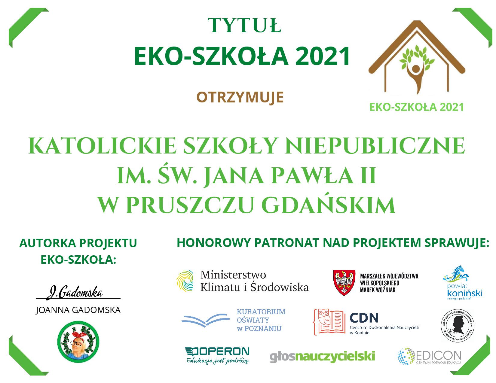 KSN- LAUREAT OGÓLNOPOLSKIEGO PROJEKTU EKOLOGICZNEGO