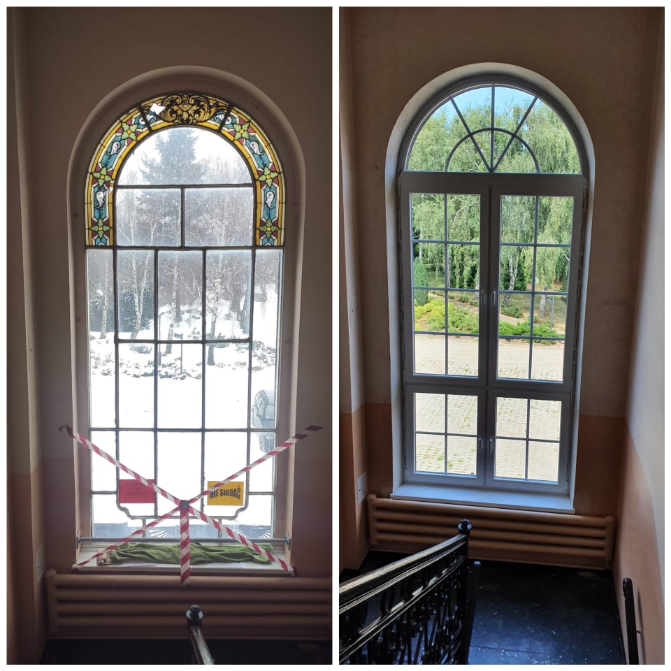 Wymiana okna na klatce schodowej