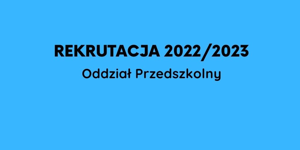 Oddział Przedszkolny