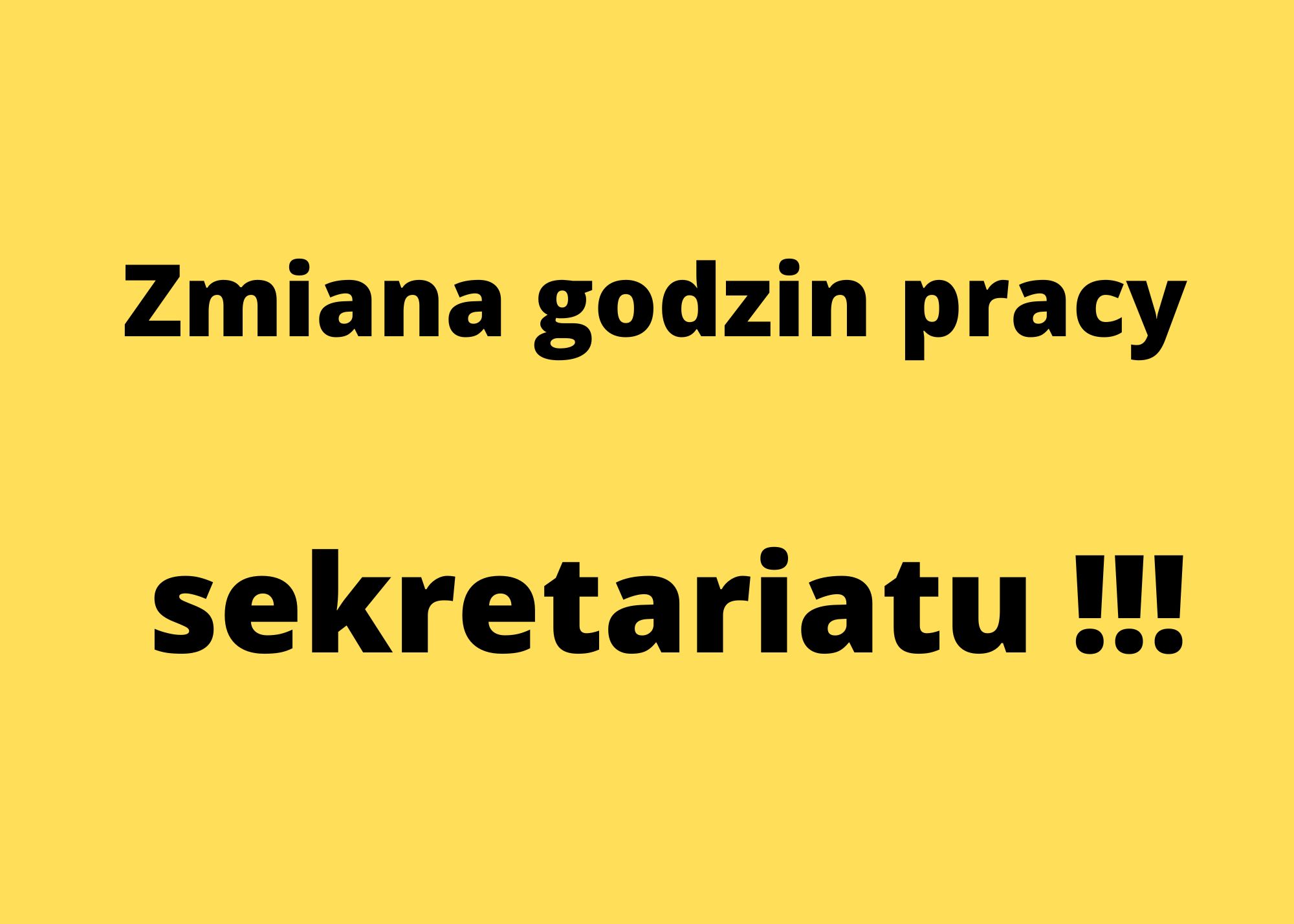 godziny pracy sekretariatu