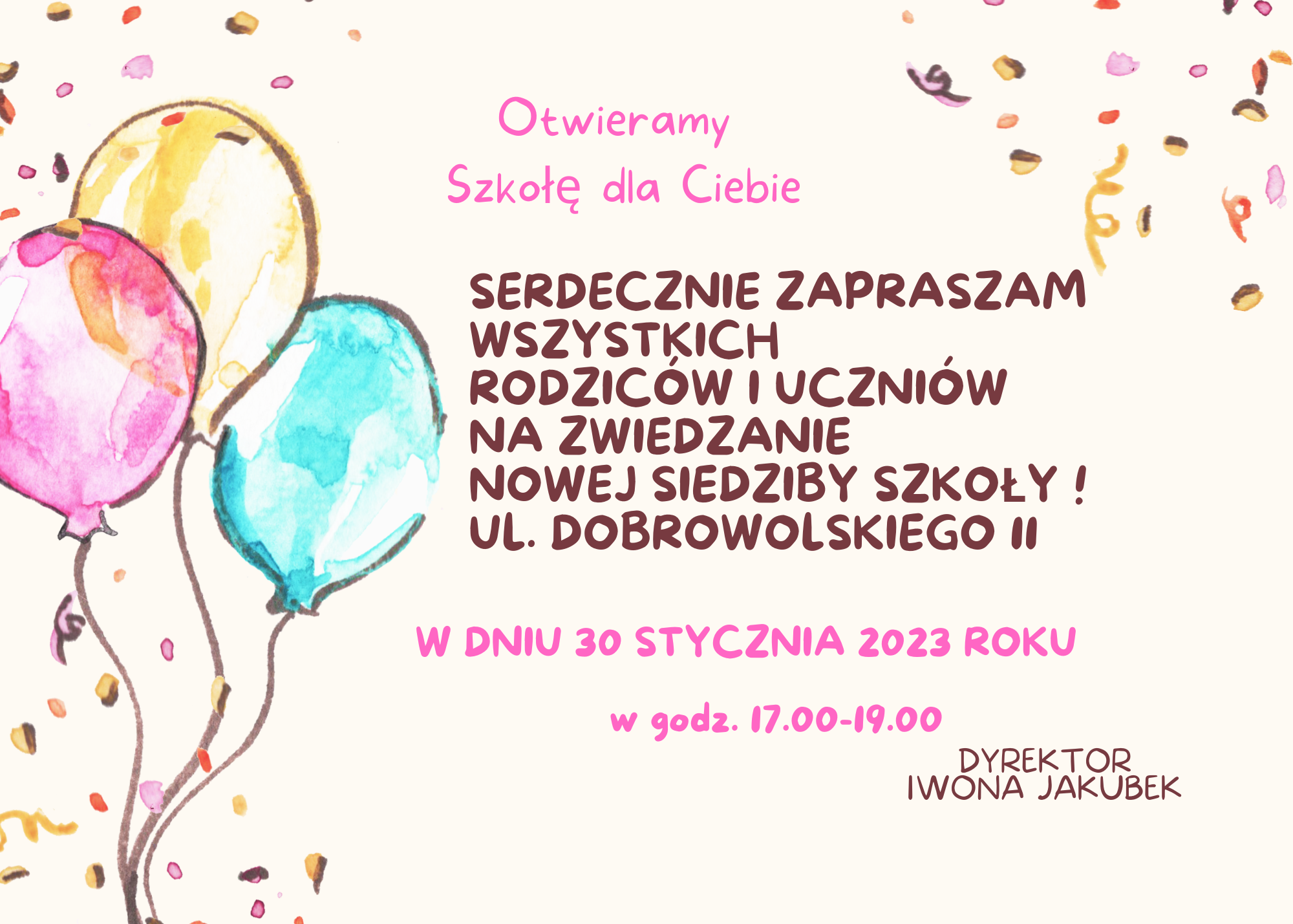 zwiedzanie nowej szkoły