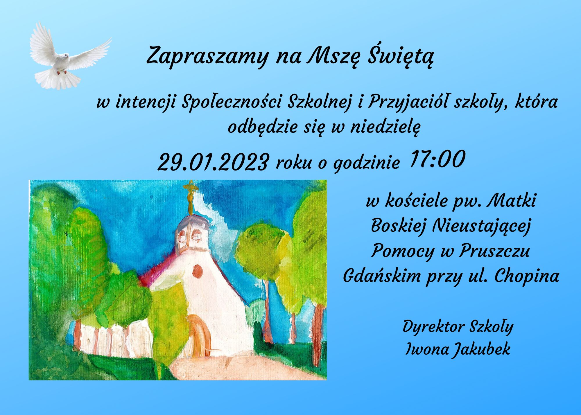 Zapraszamy na Mszę Świętą