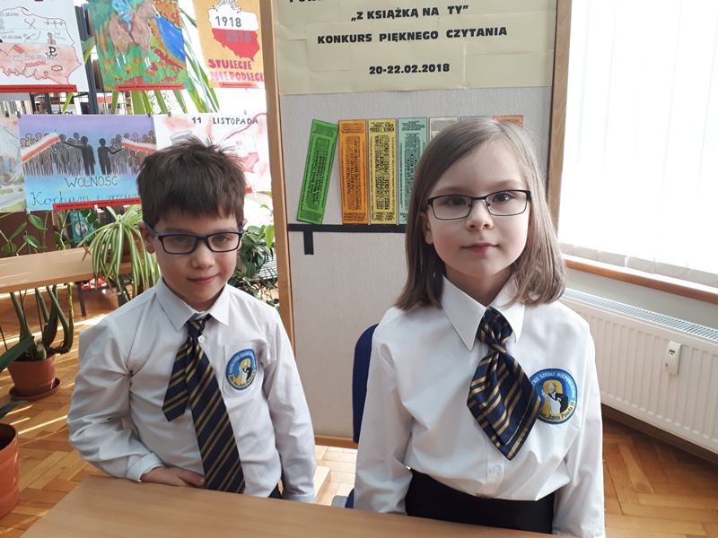 1 miejsce w VIII powiatowym konkursie czytelniczym - pięknego czytania 