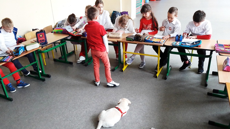 Lekcja prowadzona przez ucznia Kacpra z klasy II